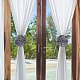Gorgecraft 2 confezione fermacravatte per tende fatte a mano con fiori di stoffa fermacravatta per finestra trattamento fermacravatta per casa ufficio corda decorativa fermacravatta AJEW-WH0248-229-7