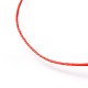 Verstellbare flache gewachste Polyesterschnüre Armbandherstellung AJEW-JB00508-05-2