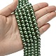 Hebras de cuentas redondas de perlas de vidrio teñidas ecológicas X-HY-A002-8mm-RB074-4