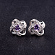 SHEGRACE Awesome Design Rhodium Plated 925 Sterling Silver Ear Studs JE129B-2