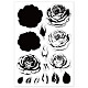 GLOBLELAND Layered Roses Clear Stamps Flowers Silicone Stamps Lovely Valentine's Day Flower Rubber Transparent Rubber Seal Stamps for Card Making DIY Scrapbooking Photo Album Decoration DIY-WH0167-57-0075-8