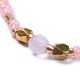 Bracelets de perles tressées en fil de nylon ajustable BJEW-JB04379-3