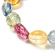 Bracelet extensible de perles de forme libre de quartz naturel pour fille femmes BJEW-JB07064-01-4