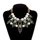 Fashion Women Jewelry Zinc Alloy Glass Rhinestone Bib Statement Necklaces NJEW-BB15489-A-7