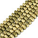 Electroplate Non-magnetic Synthetic Hematite Beads Strands G-S352-66B-01-1