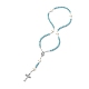 Collares de cuentas de rosario de turquesa sintética NJEW-TA00122-02-4