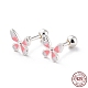 Butterfly 925 Sterling Silver Stud Earrings for Girl Women EJEW-I259-05S-1
