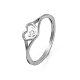 Кольцо в форме сердца из нержавеющей стали 304 для женщин RJEW-C086-15-P-1