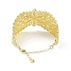 Rack Plating Brass Vintage Court Hollowed-out Flower Design Cuff Bangles for Women BJEW-D032-07G-3