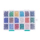 18 colores perlas de vidrio transparente GLAA-JP0001-13-3