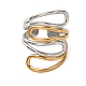 Двухцветные манжетные кольца из нержавеющей стали 304 RJEW-S635-01GP-I-2