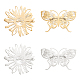 Broche de mariposa y flor dicosmetic 4 Uds. 4 estilos JEWB-DC0001-01-1