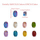 Cheriswelry 96pcs 8 colores hebras de perlas de vidrio transparente GLAA-CW0001-04-4
