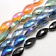 Faceted Electroplate Crystal Glass Horse Eye Beads Strands EGLA-F071-M-1