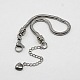 304 Stainless Steel European Round Snake Chains Bracelets X-STAS-J015-06-1