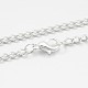 Iron Twisted Chain Necklace Making MAK-J009-33S-1