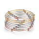 Ensemble de bracelets tricolores à la mode en 304 acier inoxydable BJEW-L664-023C-M-1