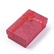 厚紙のジュエリーボックス  リボンちょう結びで  長方形  ミックスカラー  8.1x5.1x2.8cm CBOX-WH0002-2