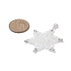 Snowflake Glass Bead Pendant Decorations HJEW-JM00975-2