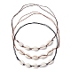 3 collane di perline di conchiglia di ciprea naturale di 3 colori per donna NJEW-JN04589-1