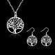 Trendy Silver Plated Brass Bridal Party Jewelry Sets SJEW-BB12246-3