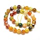 Dyed Natural Agate Faceted Round Beads Strands G-E268-09-3
