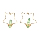 Electroplated Natural Quartz Wire Wrapped Earrings for Girl Women EJEW-JE04648-02-3