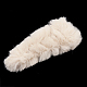 鉄のスナップヘアクリップ  擬似ウサギの髪で  プラチナ  アンティークホワイト  84x23mm OHAR-N005-02D-1