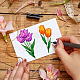 GLOBLELAND Layering Tulip Clear Stamps Layered Tulip Flower Plants Silicone Clear Stamp Seals for Cards Making DIY Scrapbooking Photo Journal Album Decoration DIY-WH0167-56-955-3