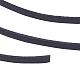 スエード調コード  フェイクレース  模造革でカバー片側  プルシアンブルー  2.7x1.4mm  約98.42ヤード（90m）/ロール LW-JP0005-11-5