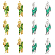 Benecreat 12 個 2 色合金エナメル ビッグ ペンダント  サン・ユダ・タデオ  宗教  プラチナ·ゴールデン  52.5x18.5x3.5mm  穴：2.5mm  6個/カラー ENAM-CA0001-54-1