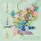 PandaHall 7 Colors Glass Pendants DIY-PH0008-61-4