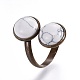 Natural & Synthetic Mixed Stone Cuff Rings RJEW-JR00244-4
