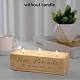 3 Hole Wood Candle Holders DIY-WH0375-008-5