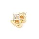 Messing micro pave klar zirkonia charme&nbsp;KK-Z151-18G-B-2