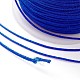編み込みナイロン糸  ジュエリーにはDIYの材料  ブルー  0.8mm  100ヤード/ロール X-NWIR-K013-A25-3