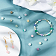 Arricraft 180 pièces 6 perles de jade blanc teint naturel G-AR0003-97-4