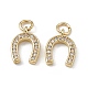 Латунные микро проложить кубического циркония подвески KK-E068-VB278-2