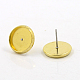 Brass Stud Earring Settings KK-E589-8mm-C-1