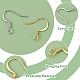 CREATCABIN 200Pcs 2 Colors Brass Earring Hooks KK-CN0001-77-3