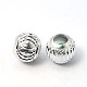 Silver Tone Round Carved Lantern Aluminum Beads X-AR10mm004-1