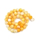 Fili di perline di conchiglia giallo dorato naturale SSHEL-G024-01D-2