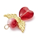 10 pendentif en perles de verre de 10 couleurs. PALLOY-JF02272-5