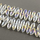 Plated Faceted Horse Eye Glass Beads EGLA-S102-02-2