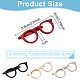 Benecreat 4 pz 4 colori occhiali in lega fermacravatta a forma di cornice per vestiti abiti decorazione JEWB-BC0001-10-2