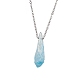 Colliers avec pendentif en forme de larme torsadée en cristal de quartz naturel teint NJEW-JN04497-01-4