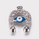 Long-Lasting Plated Brass Micro Pave Cubic Zirconia Enamel Charms ZIRC-L072-55P-1