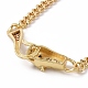 Bracelet à maillons léopard en zircone cubique chaînes gourmettes en laiton pour femmes BJEW-G664-01G-01-3