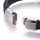 Leather Braided Cord Bracelets BJEW-E350-07A-4