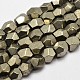 Natural Pyrite Polygon Graduated Beads Strands G-F197-01-1